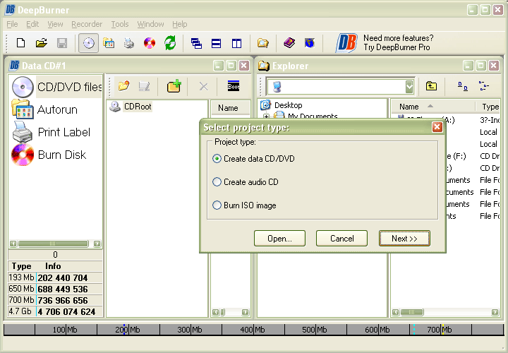 Screenshot for DeepBurner Portable 1.9