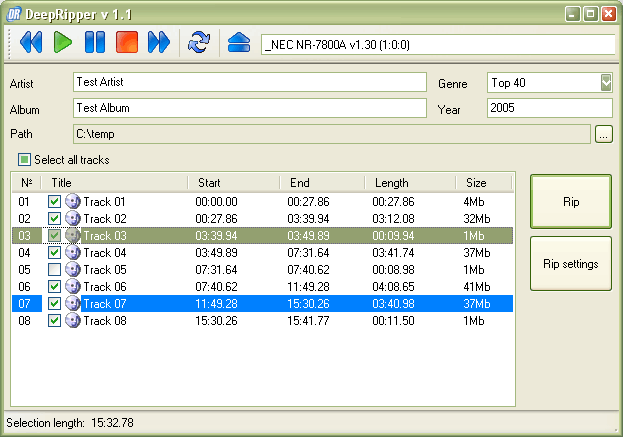 DeepRipper - Powerful AudioCD Ripping Utility